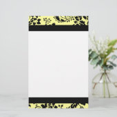 Gele en zwarte vocht briefpapier (Staand voorkant)