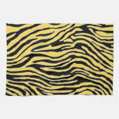 gele en zwarte zebra theedoek (Horizontaal)
