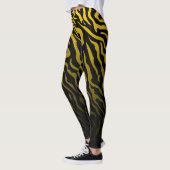 Gele en zwarte zebrastrepen: stijlvolle Leggings (Links)