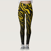 Gele en zwarte zebrastrepen: stijlvolle Leggings (Voorkant)