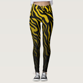 Gele en zwarte zebrastrepen: stijlvolle Leggings