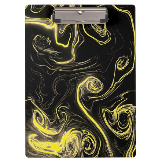 Gele en zwarte zwammen klembord (Voorkant)