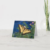 Gele en zwarte zwantstaartvlinder kaart (Voorkant)