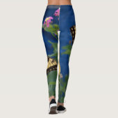 Gele en zwarte zwantstaartvlinder leggings (Achterkant)