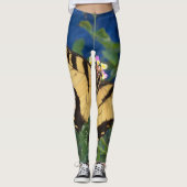 Gele en zwarte zwantstaartvlinder leggings (Voorkant)