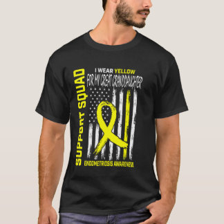 Gele Endometriose Bewustzijn Achterkleindochter T-shirt