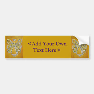 Gele engel bumpersticker