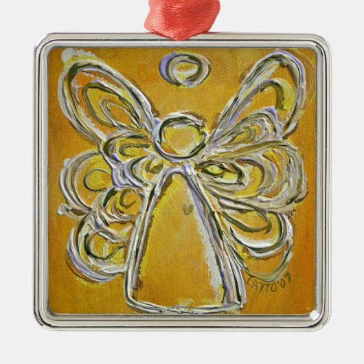 Gele Engel Kunst Schilderij Ornament (Voorkant)