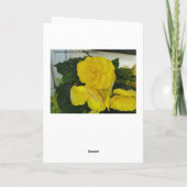 Gele engel vleugel Begonias, denkend aan jou Kaart (Achterkant)
