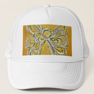 Gele engelenhoed of muts trucker pet