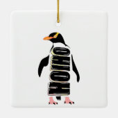 Gele eogige pinguïn keramisch ornament (Achterkant)