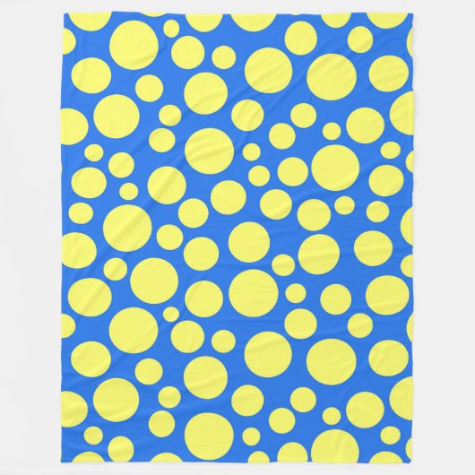 Gele erwten op een hemelsblauwe achtergrond fleece deken (Voorkant)
