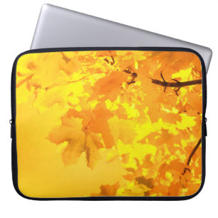 Gele esdoorn laptophoes laptop sleeve