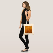 Gele esdoornblad herfst abstracte natuur tote bag (Voorkant (model))