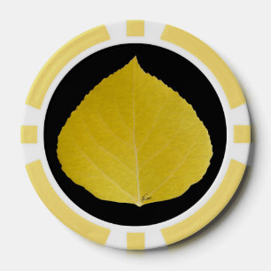 Gele Espenblad #5 Poker Chips