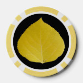 Gele Espenblad #5 Poker Chips (Achterkant)