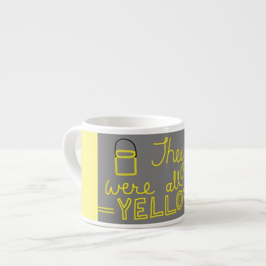 Gele espressokop espresso kop (Links)
