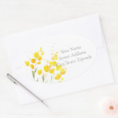 Gele etiketten met wilde bloemen (Envelop)