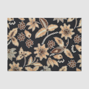 Gele exotische Floral Embroidery Decoupage Tissuepapier