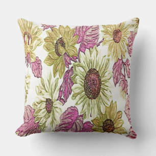 Gele Fabric Flowers Kussen
