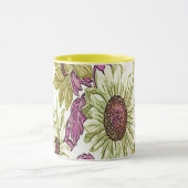 Gele Fabric Flowers Mok (Midden)