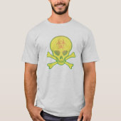 Gele Fade Skull en Crossbones T-shirt (Voorkant)