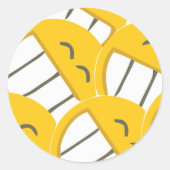 Gele familie ronde sticker (Voorkant)