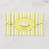 Gele Fancy Cake Visitekaartje (Achterkant)