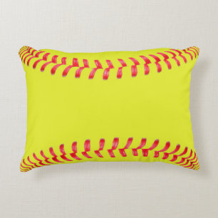 Gele faspil Softball-slaapkamer Accent Pillow Accent Kussen