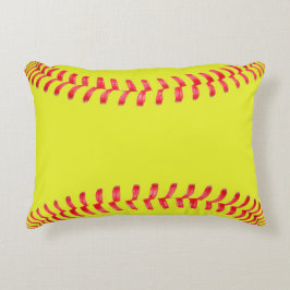 Gele faspil Softball-slaapkamer Accent Pillow Kussen
