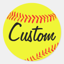 Gele Fastpitch Softball Aangepaste Stickers