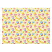 Gele feestcadeautafel tafelkleed (Voorkant (Horizontaal))