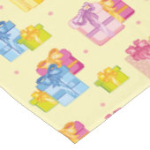 Gele feestcadeautafel tafelkleed (Gekanteld)