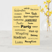 Gele Feestuitnodiging Rode Kardinaal Kaart (Gele Bloem)