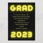 GELE FELLE LICHTEN Foto AFSTUDEERDER School Aankondiging (Achterkant)