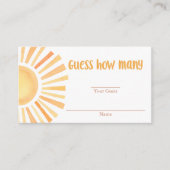 Gele felle zonneschijn boho raden hoeveel kaarten (Voorkant)