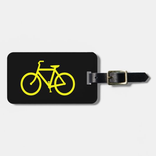 Gele Fiets Bagagelabel (Voorkant horizontaal)