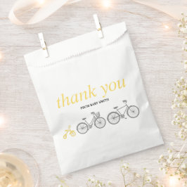Gele fiets bedankzakje