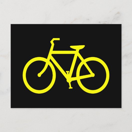 Gele Fiets Briefkaart (Voorkant)