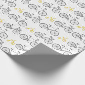 Gele fiets cadeaupapier (Hoek)