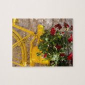 Gele fiets legpuzzel (Horizontaal)