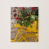Gele fiets legpuzzel (Verticaal)
