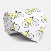 gele fiets op wit stropdas (Opgerold)