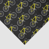 Gele fiets op zwart papier (Detail)