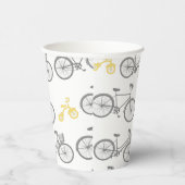 Gele fiets papieren bekers (Rechts)