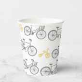 Gele fiets papieren bekers (Voorkant)