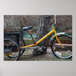 gele fiets poster