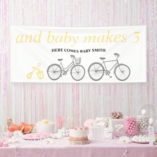 Gele fiets spandoek (Feest)