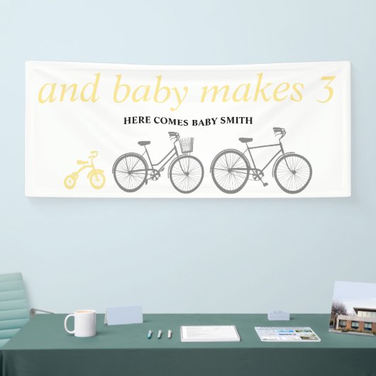 Gele fiets spandoek (Beurs)