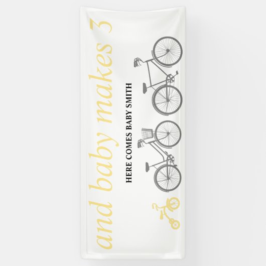 Gele fiets spandoek (Verticaal)